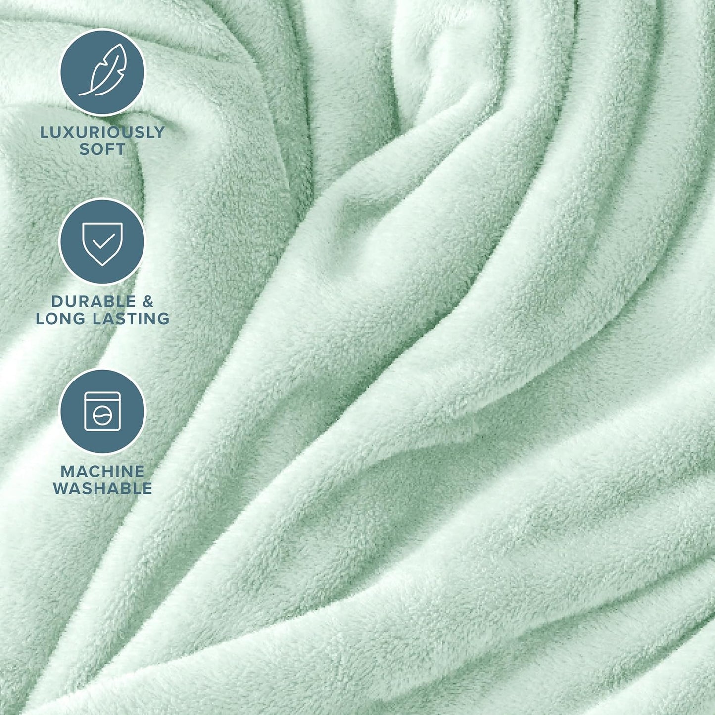 Fleece Blanket - King Size - Ultra-Soft Lightweight for Bed, Sofa, and Couch - Luxury Microplush - Cozy Warm Blanket (King, Spring Mint)