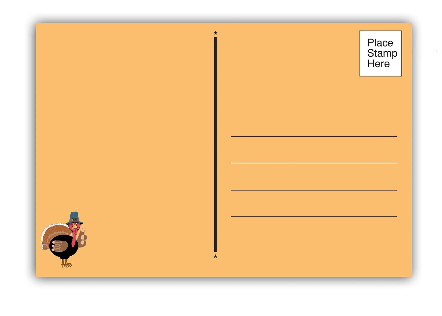 Funny Turkey Thanksgiving Postcards - 4 X 6 Happy Thanksgiving Postcards - 40 Th
