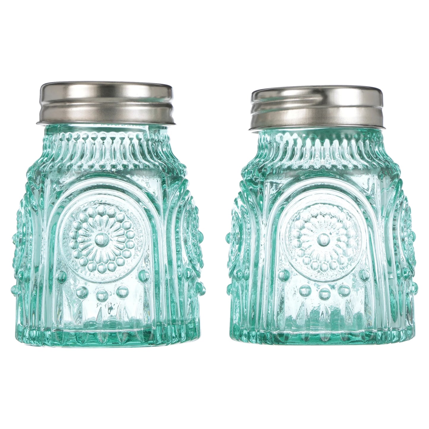Adeline Glass Butter Dish with Salt and Pepper Shaker Set
