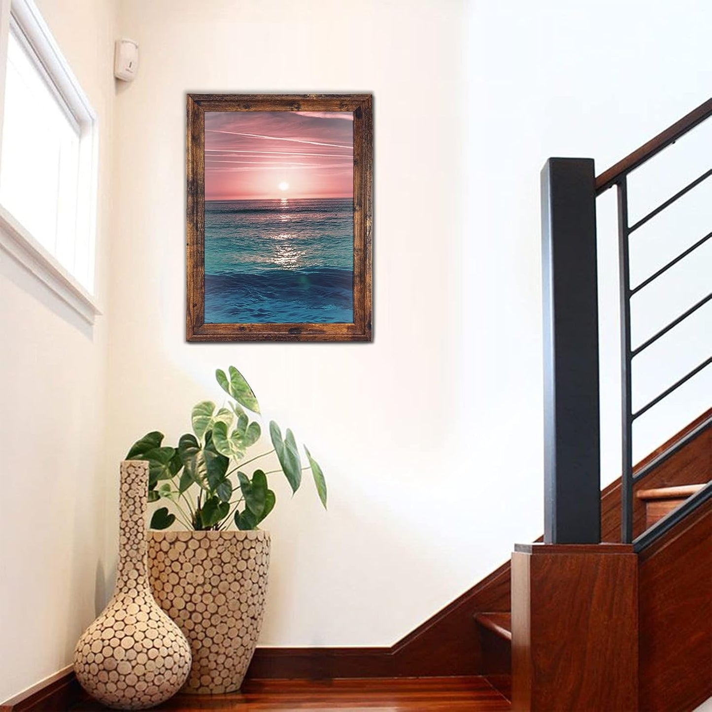 16X20 Picture Frames Set of 2 Rustic 20X16 Photo Frame for Vertical Horizontal Wall Hanging