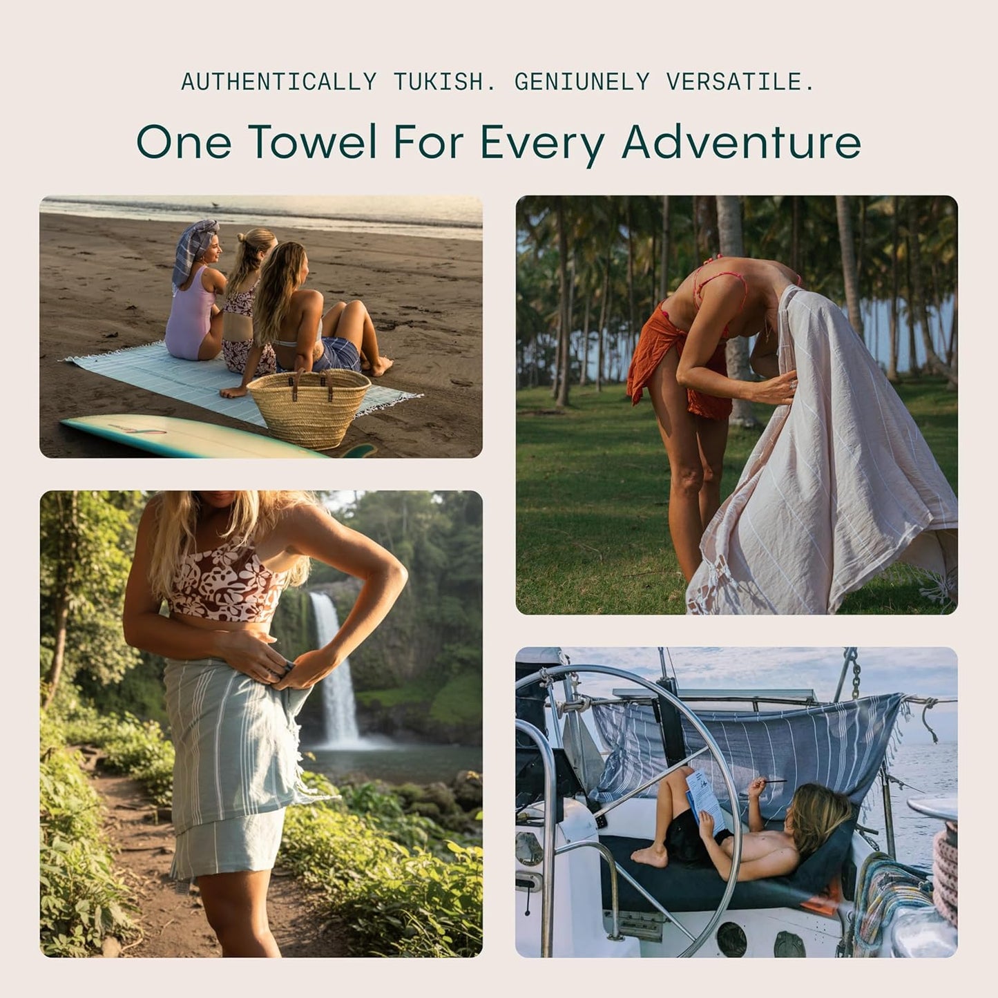 Turkish Beach Towel Oversized (38"X71") 100% Turkish Cotton, Made in Turkey - Sand Free, Extra Large, Ultra Soft, Quick Drying, Compact & Lightweight for Travel - Black