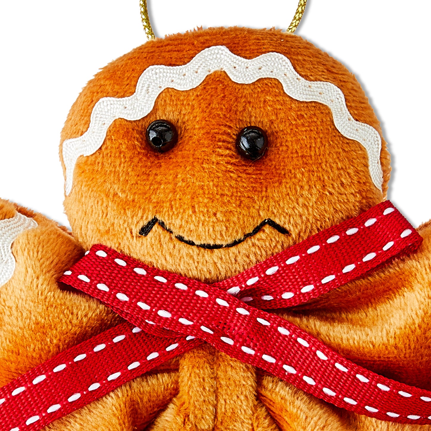 Brown Gingerbread Man Bow Christmas Ornament, 6", by
