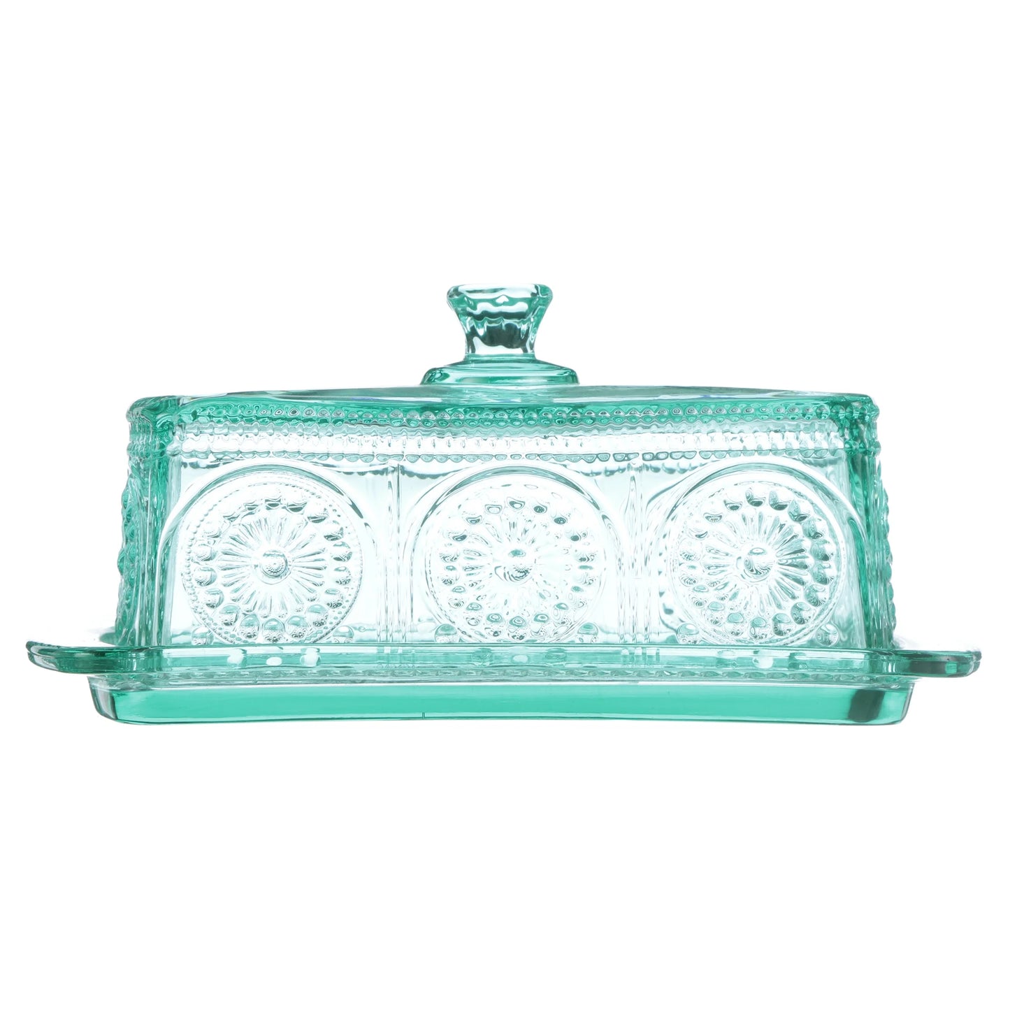 Adeline Glass Butter Dish with Salt and Pepper Shaker Set