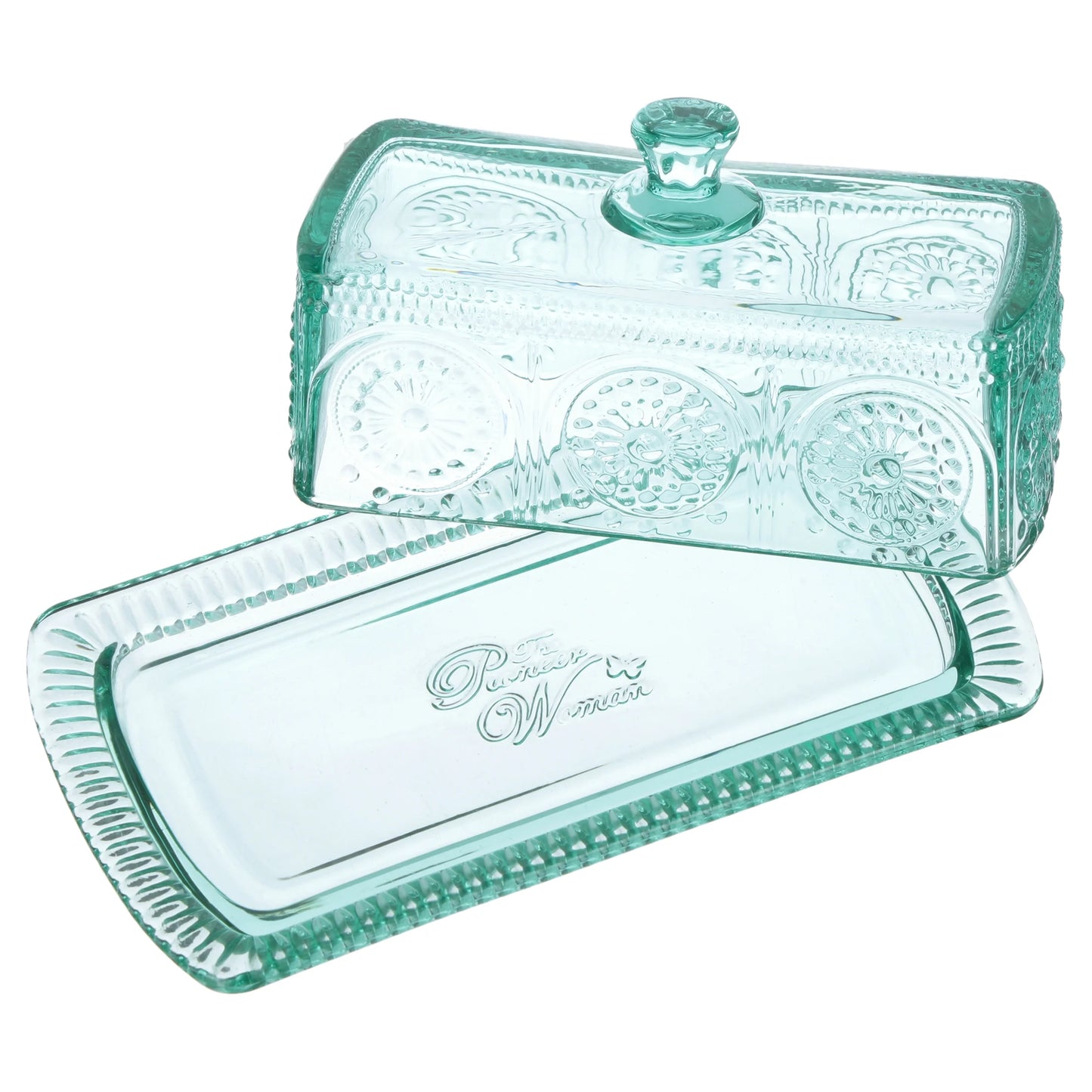 Adeline Glass Butter Dish with Salt and Pepper Shaker Set