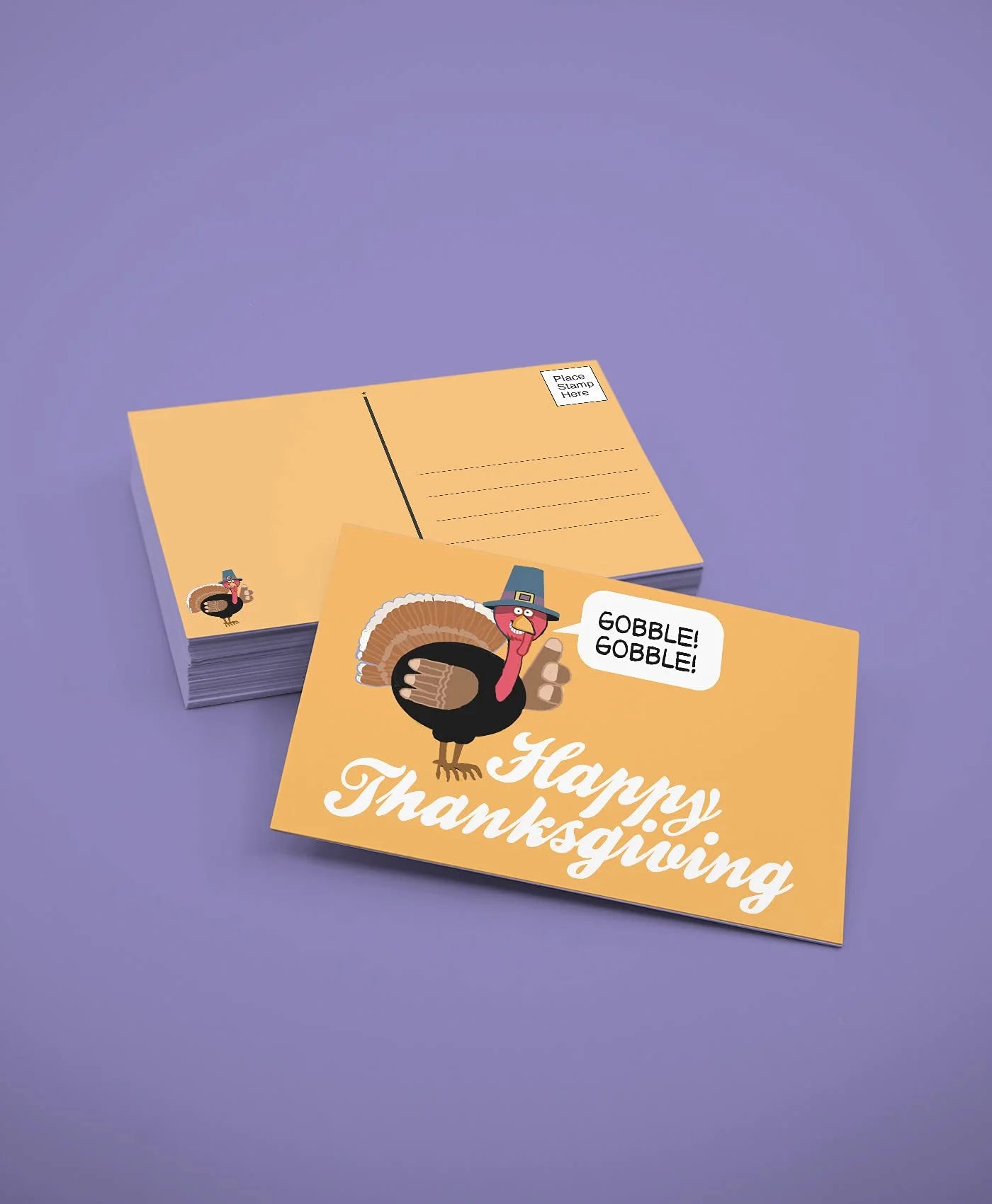Funny Turkey Thanksgiving Postcards - 4 X 6 Happy Thanksgiving Postcards - 40 Th