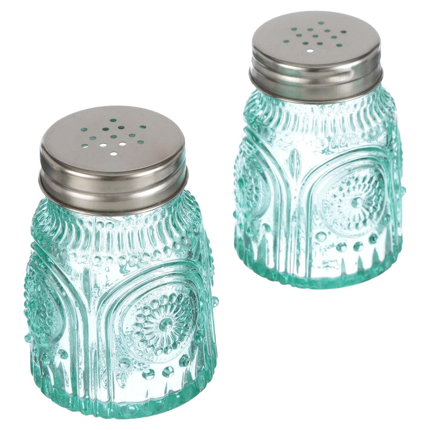 Adeline Glass Butter Dish with Salt and Pepper Shaker Set