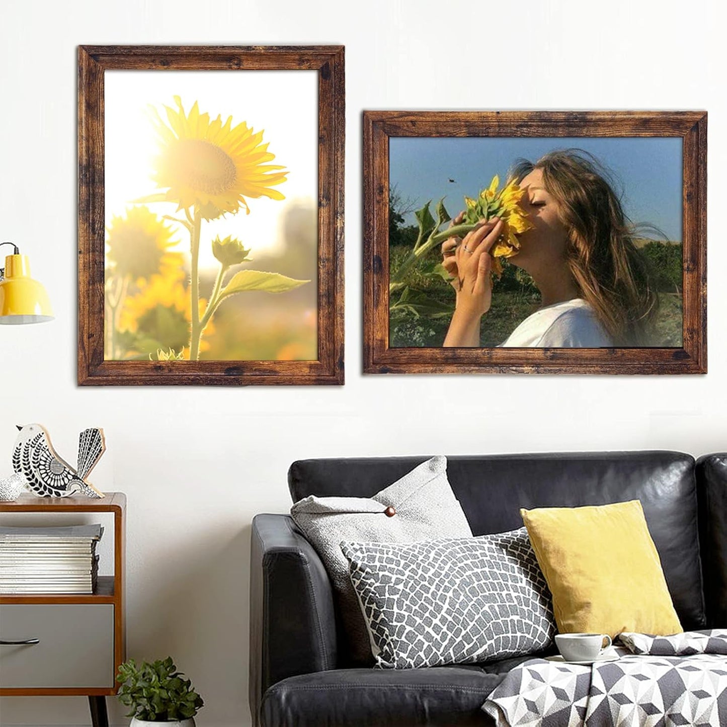 16X20 Picture Frames Set of 2 Rustic 20X16 Photo Frame for Vertical Horizontal Wall Hanging