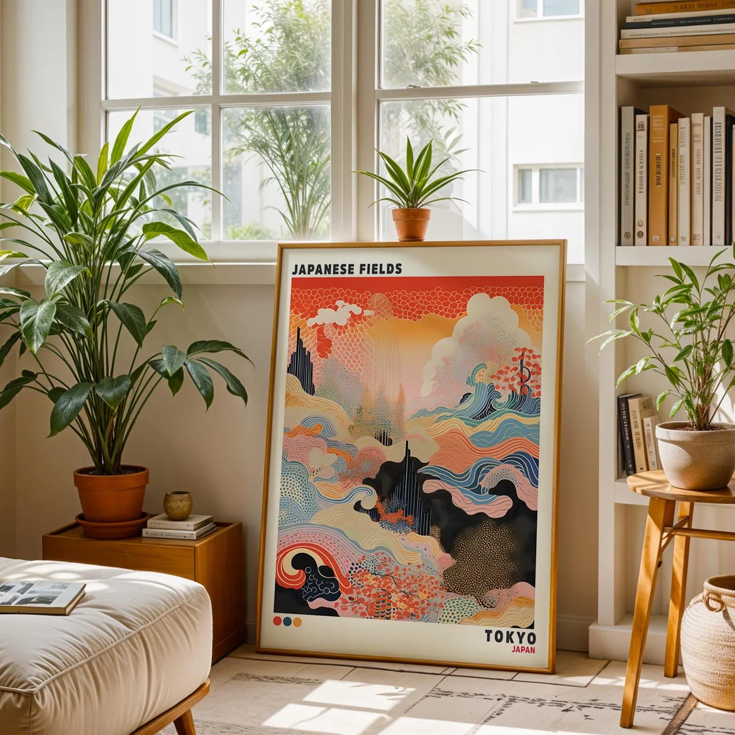 Japanese Fields Poster, Japandi Wall Art, Japanese Wall Art, Wabi Sabi Wall Art, Japandi Art, Printable Wall Art
