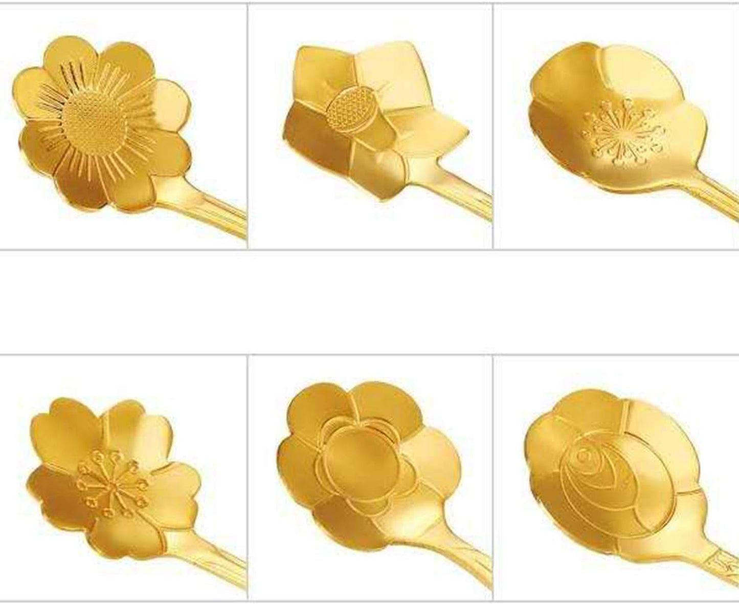 Stainless Steel Creative Flower Coffee Spoon Soup Spoons Sugar Spoons, Ice-Cream Tea Stirring Spoons 4.8 Inches Retro Dessert Demitasse Espresso Spoons Cutlery Kitchen Tableware-Set of 12