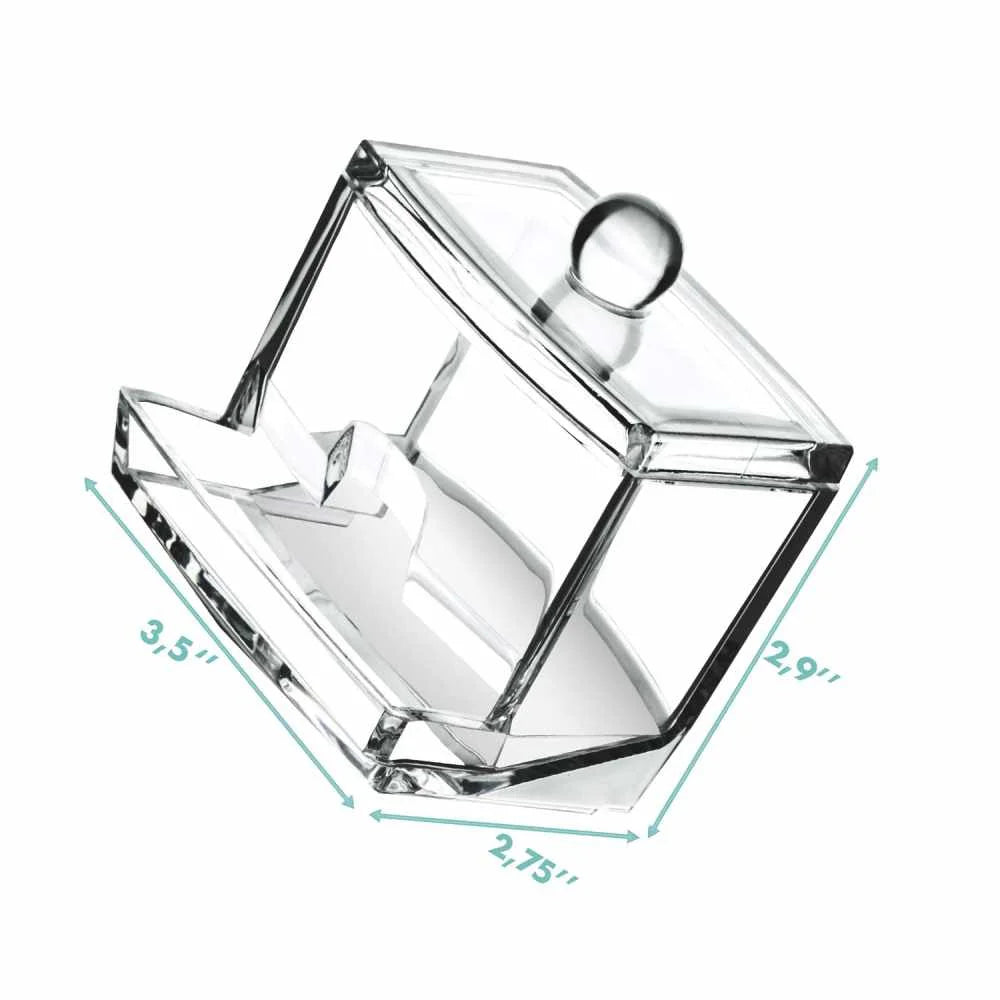 Qtip, Cotton Swabs, Bobby Pins, Toothpicks & More Countertop Acrylic Organizer for Health Beauty Items