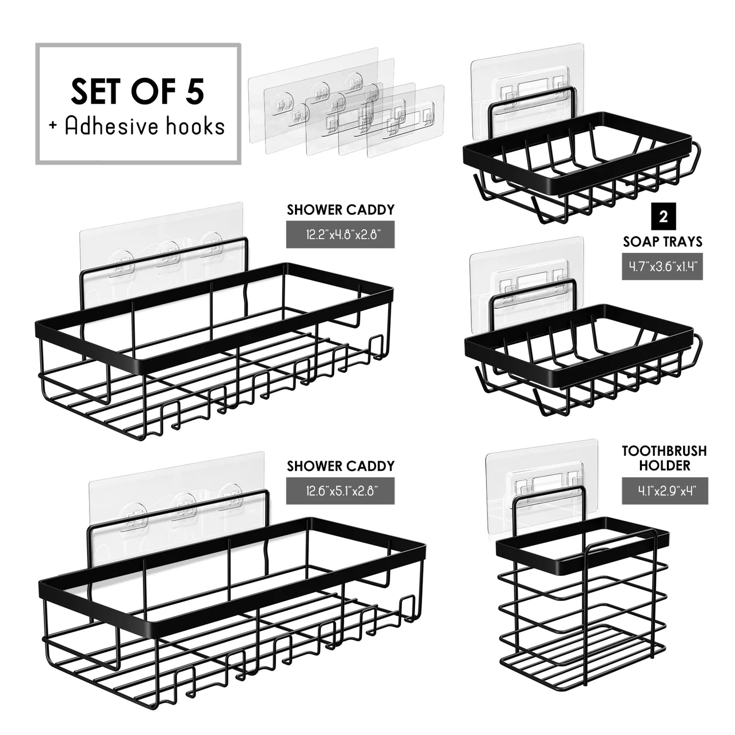 27 Piece Bamboo Bathroom Sets, Gray Bathroom Accessories Set with Bathroom Rugs and Shower Caddy Set