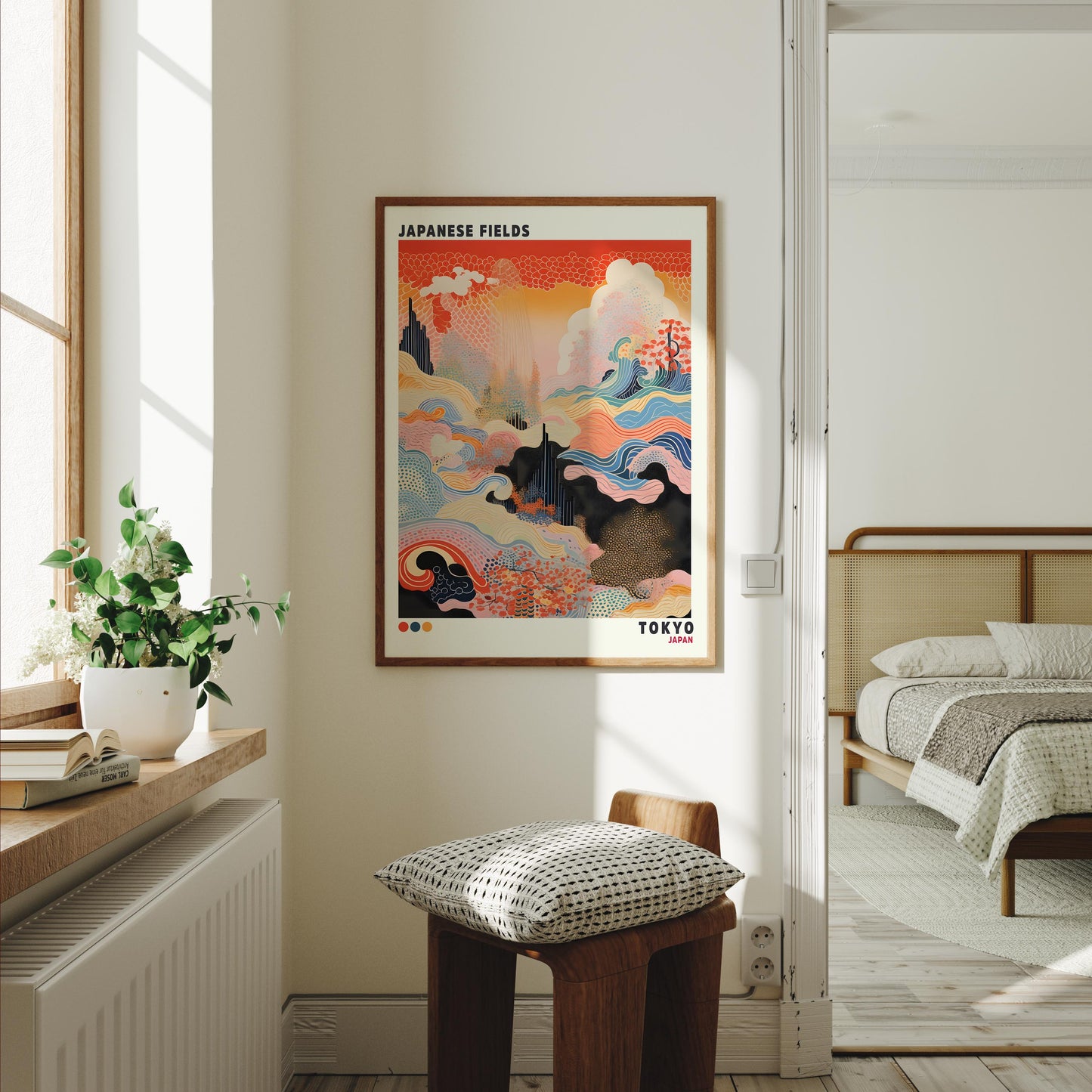Japanese Fields Poster, Japandi Wall Art, Japanese Wall Art, Wabi Sabi Wall Art, Japandi Art, Printable Wall Art