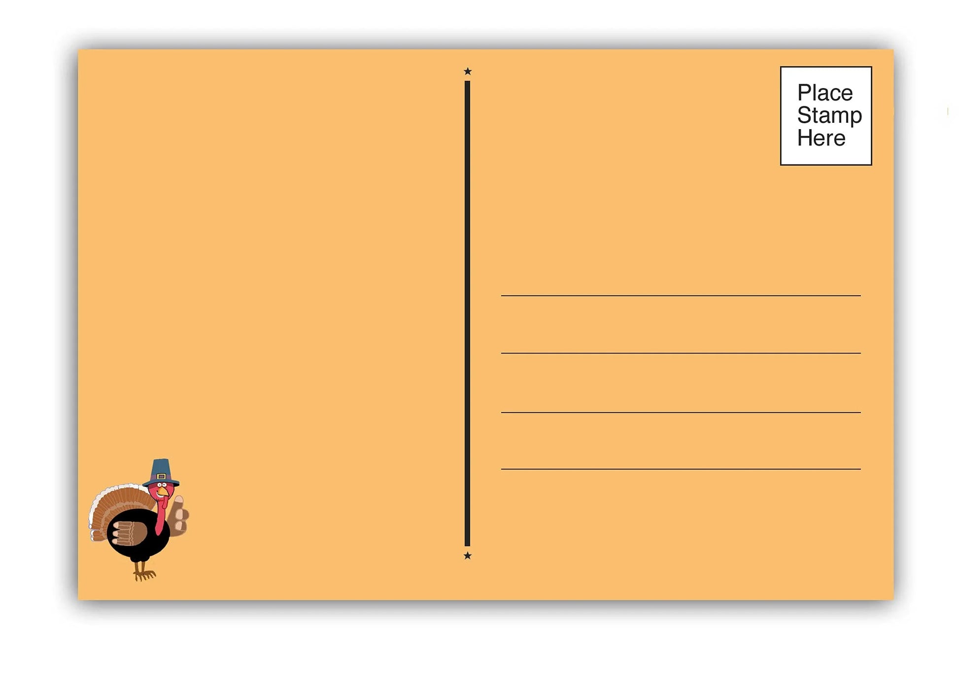 Funny Turkey Thanksgiving Postcards - 4 X 6 Happy Thanksgiving Postcards - 40 Th