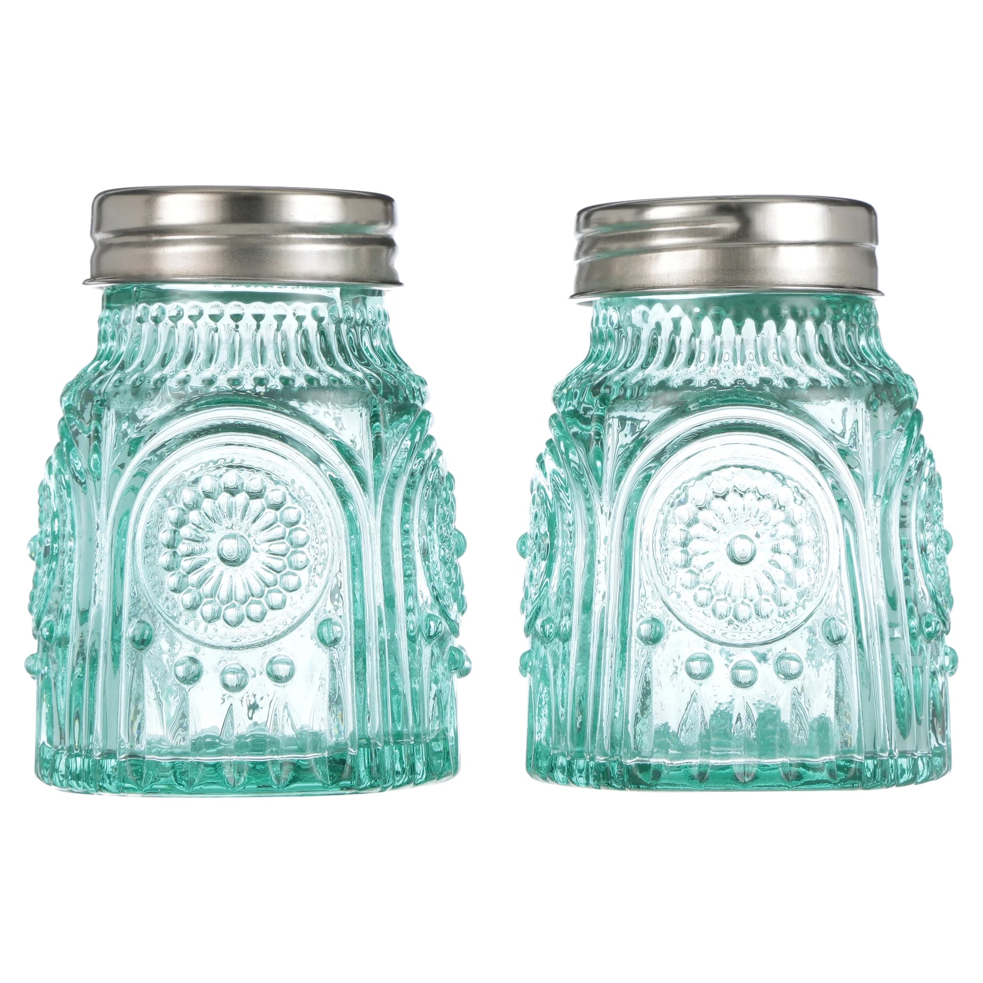 Adeline Glass Butter Dish with Salt and Pepper Shaker Set