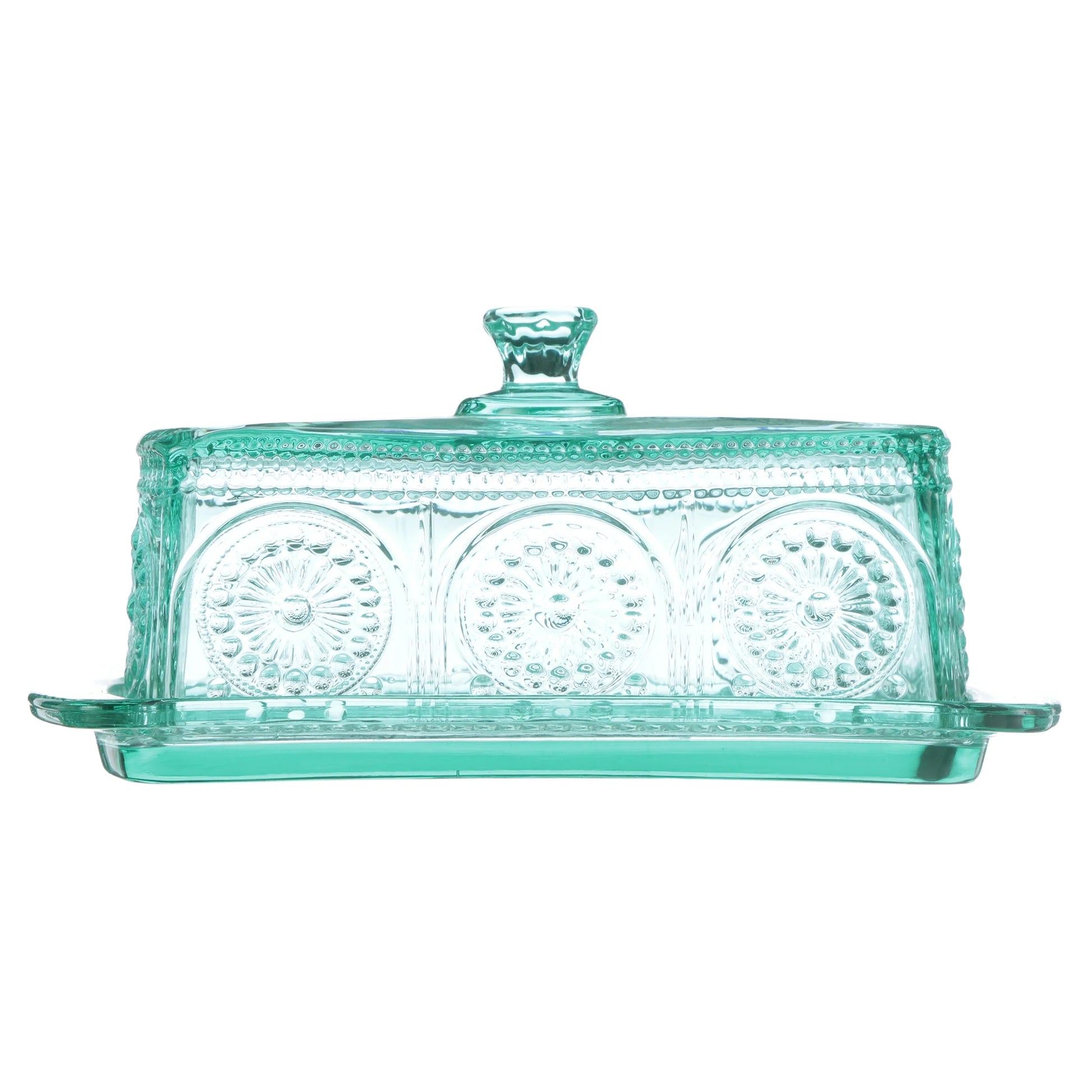 Adeline Glass Butter Dish with Salt and Pepper Shaker Set