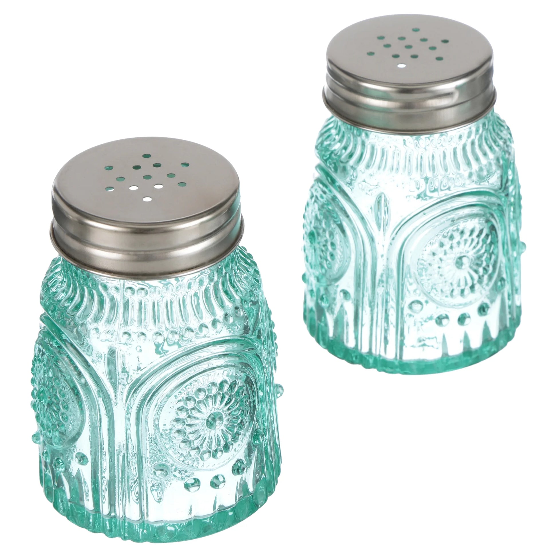 Adeline Glass Butter Dish with Salt and Pepper Shaker Set