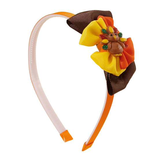 Thanksgiving Bow Headband Cute Turkey Hair Band for Girls Baby Thanksgiving Hair Accessories Party Gift Thanksgiving Hair Band for Kids Girls