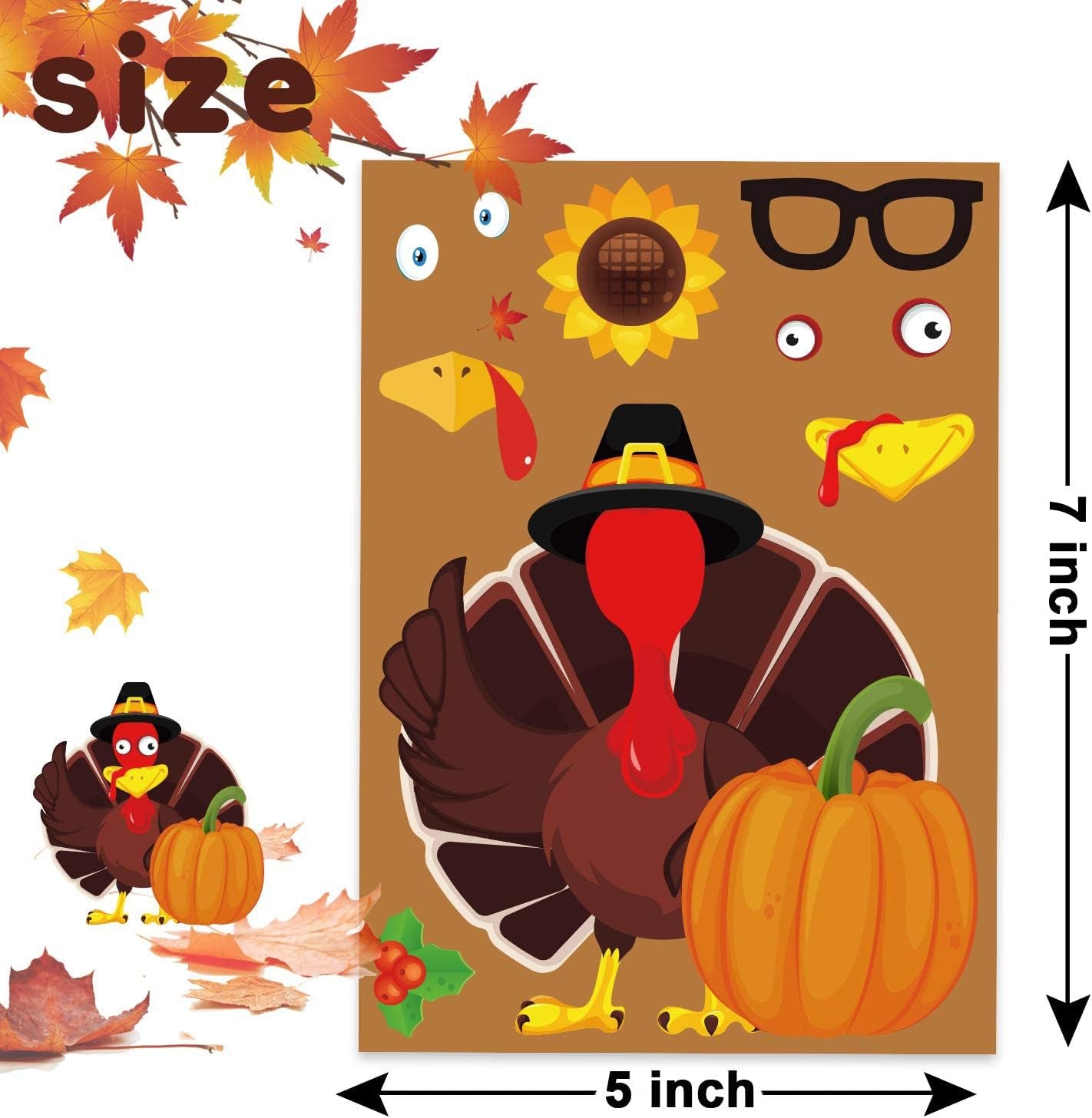 Thanksgiving Activities for Kids Thanksgiving Stickers for Kids 30 PCS Make a Turkey Stickers Thanks Giving Crafts for Kid