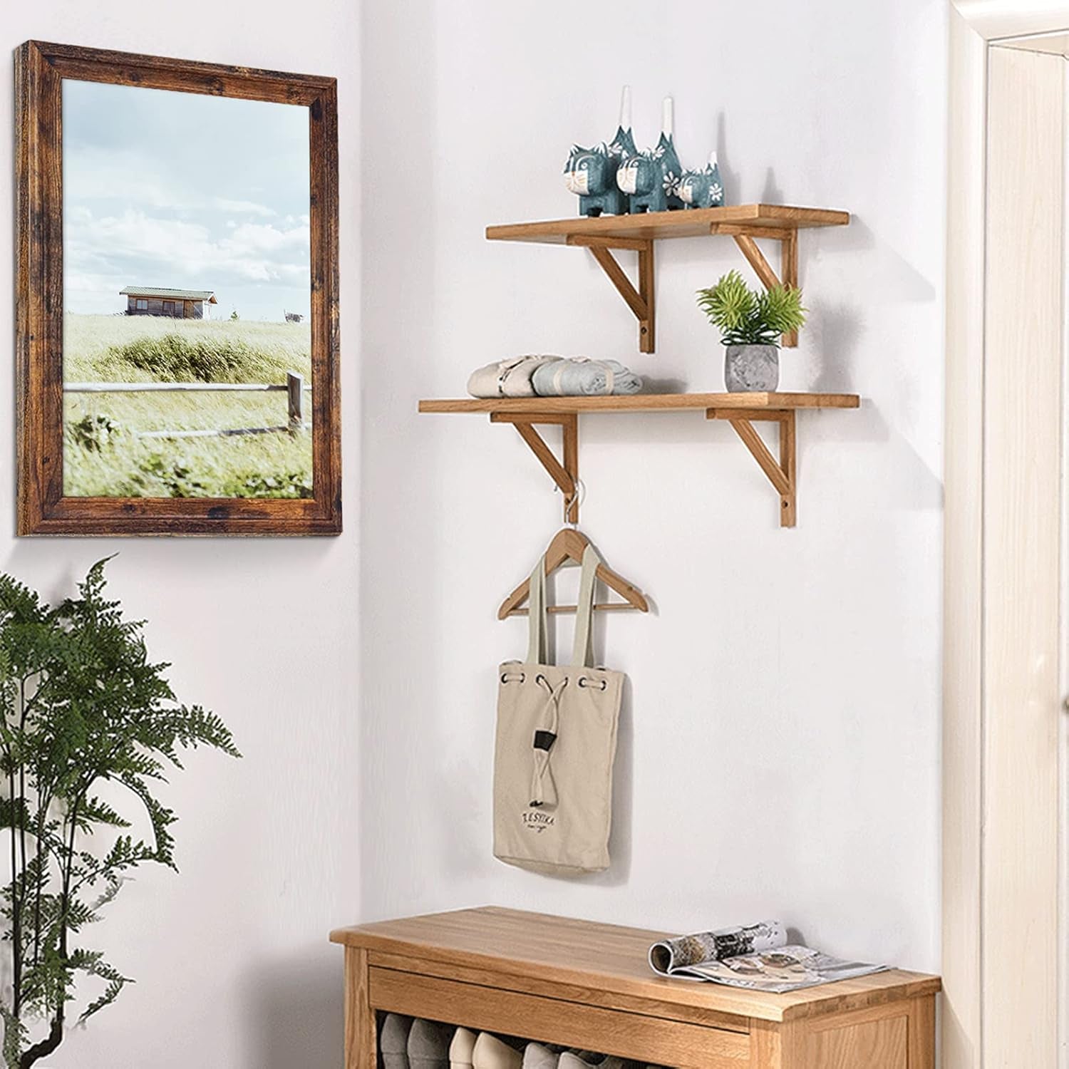 16X20 Picture Frames Set of 2 Rustic 20X16 Photo Frame for Vertical Horizontal Wall Hanging