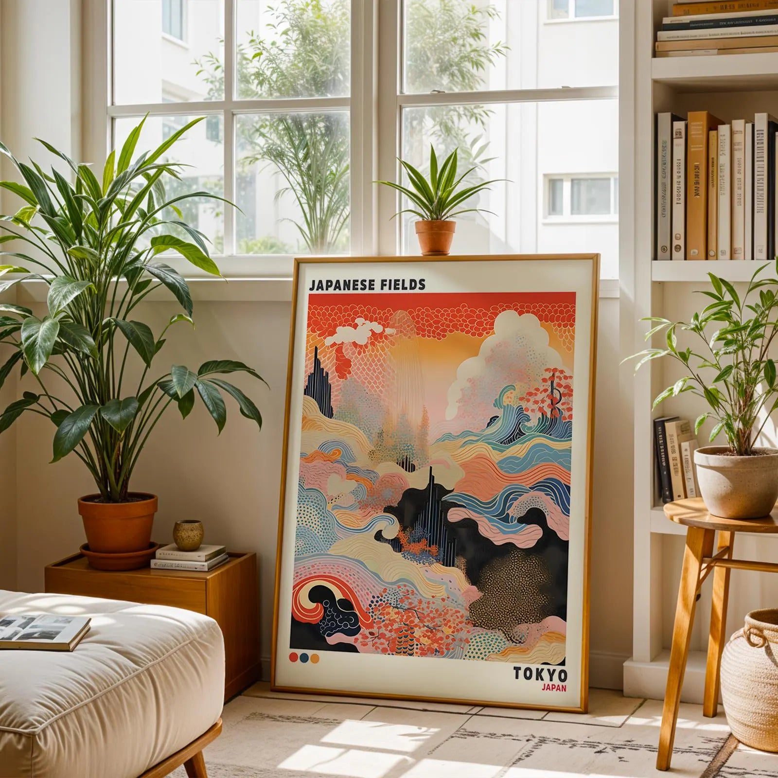 Japanese Fields Poster, Japandi Wall Art, Japanese Wall Art, Wabi Sabi Wall Art, Japandi Art, Printable Wall Art
