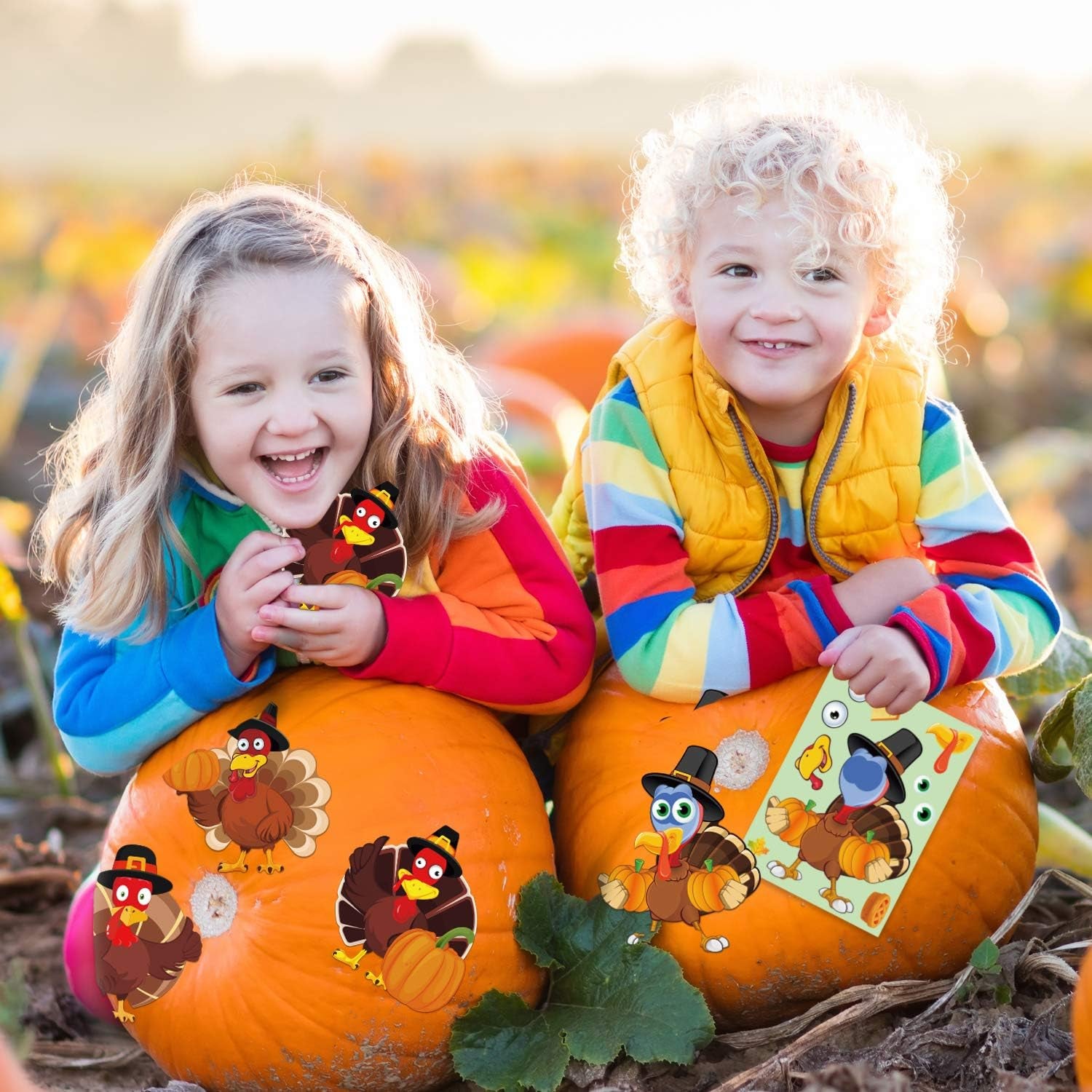 Thanksgiving Activities for Kids Thanksgiving Stickers for Kids 30 PCS Make a Turkey Stickers Thanks Giving Crafts for Kid